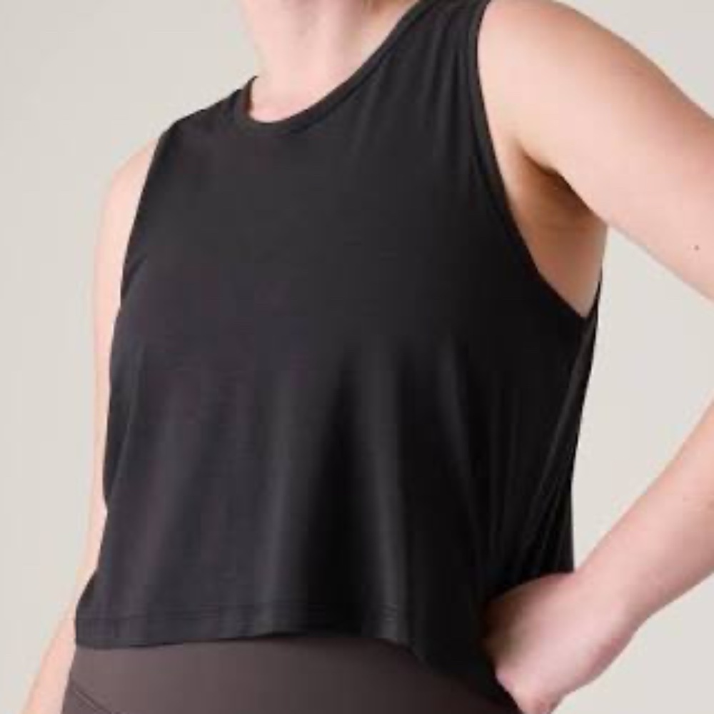 New Athleta UPF 25+ With Ease Muscle Tank Top Black 1X NWT $55